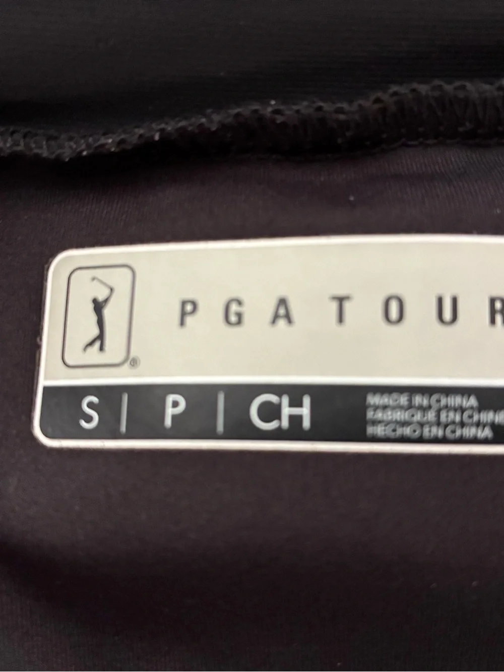 PGA Tour Black Athletic Skort with Logo Trim